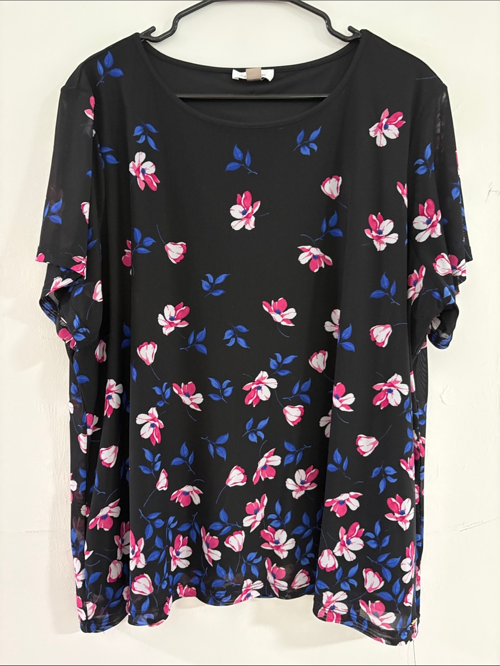 Women's plus size Calvin Klein Floral Short-Sleeve blouse top 2x